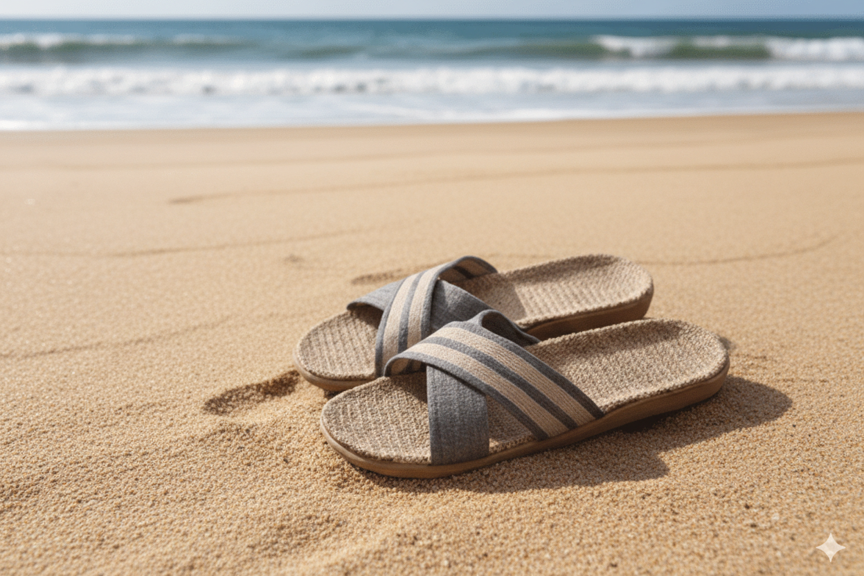Women's Beach Grey Flip Flops