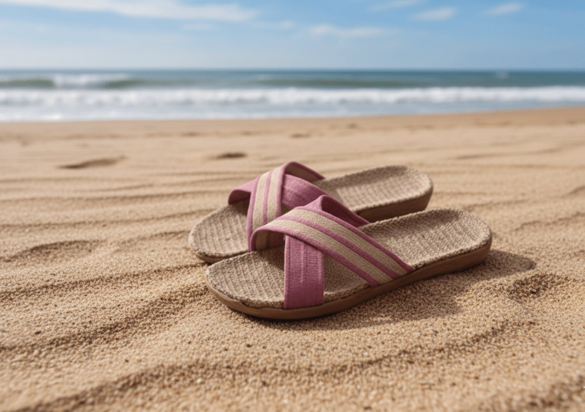 Women's Beach Pink Flip Flops
